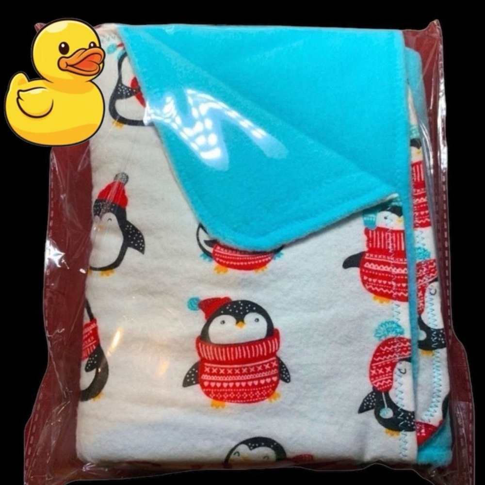 🐧🧊💙𝅺❄️cute cozy crib blanket🐧